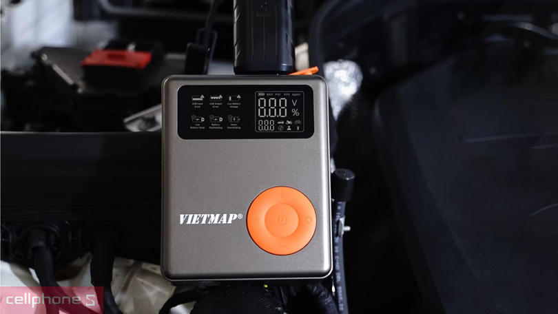 Bơm lốp điện tử thông minh Vietmap MF139 8000mAh - Công nghệ bơm hơi hiện đại
