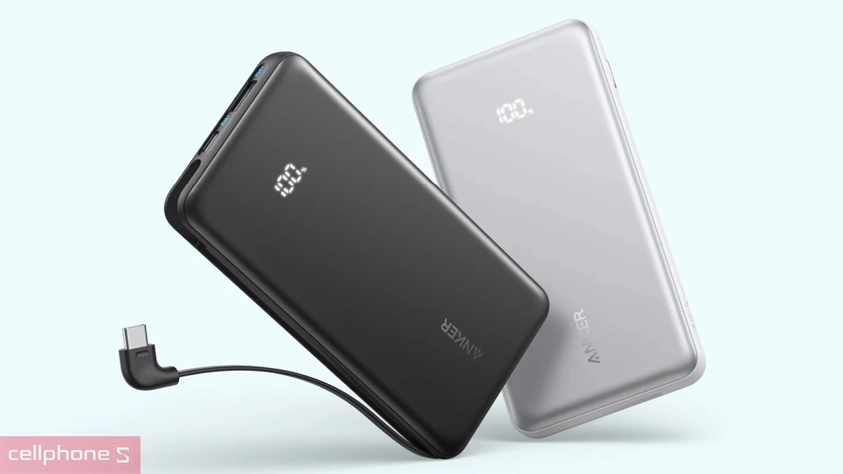 Dung lượng pin, công suất sạc của pin sạc dự phòng Anker 10000mAh 22.5W A110D