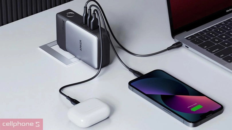 Dung lượng pin sạc dự phòng Anker 733 GaNPrime A1651 10000mAh 65W 2C1A