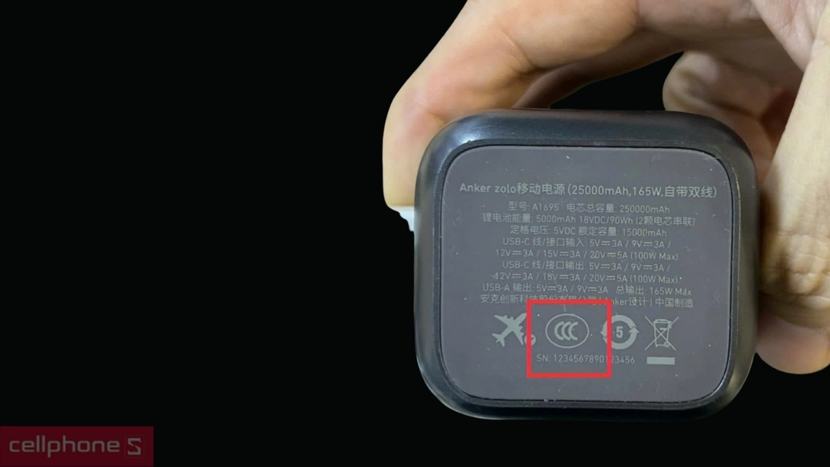 Pin sạc dự phòng Anker A1695 25000mAh 165W kèm cáp rút gọn – Dung lượng pin cực lớn 