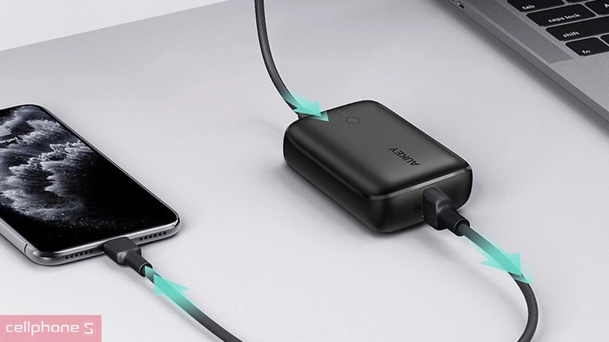 Pin sạc dự phòng Aukey 10000mAh PD 20W PB-N83S - Kích thước nhỏ gọn, sạc pin an toàn