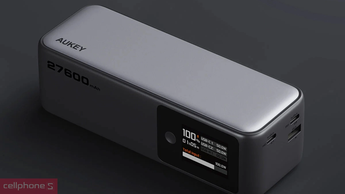 Pin sạc dự phòng Aukey PB-Y63 Spark Mega 27600mAh 140W – Dung lượng khủng, công suất mạnh mẽ