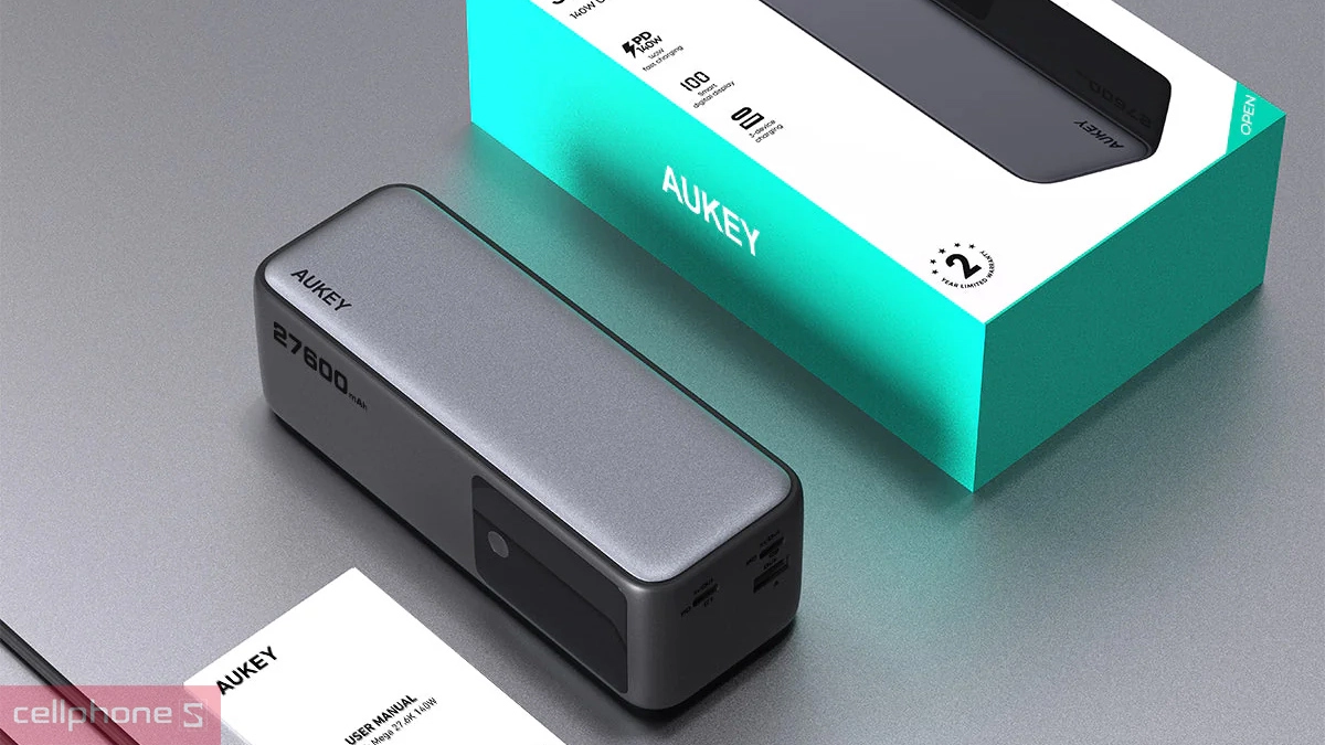 Pin dự phòng Aukey PB-Y63 Spark Mega 27600mAh 140W