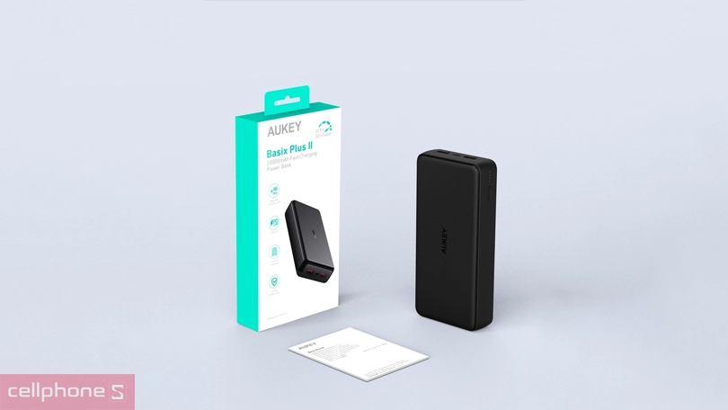 Pin sạc dự phòng Aukey sạc nhanh 20,000mAh 22.5W PB-N93 - Dung lượng pin lớn, tốc độ sạc pin siêu nhanh 
