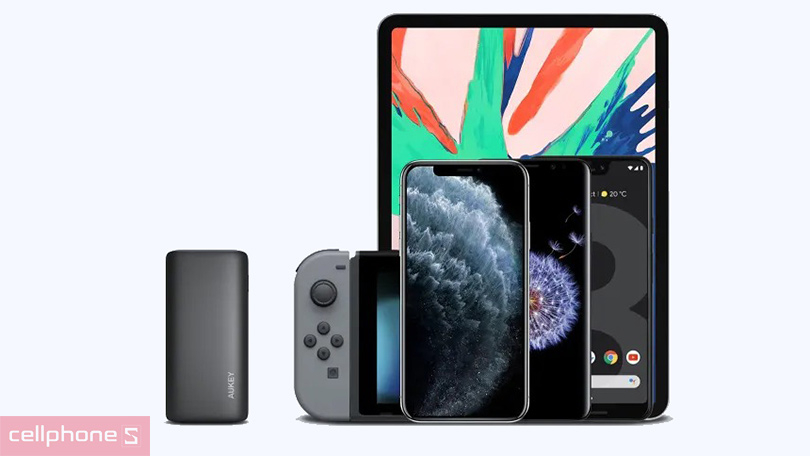 Dung lượng sạc dự phòng Aukey 10000mAh PD 18W QC 3.0 PB-Y36