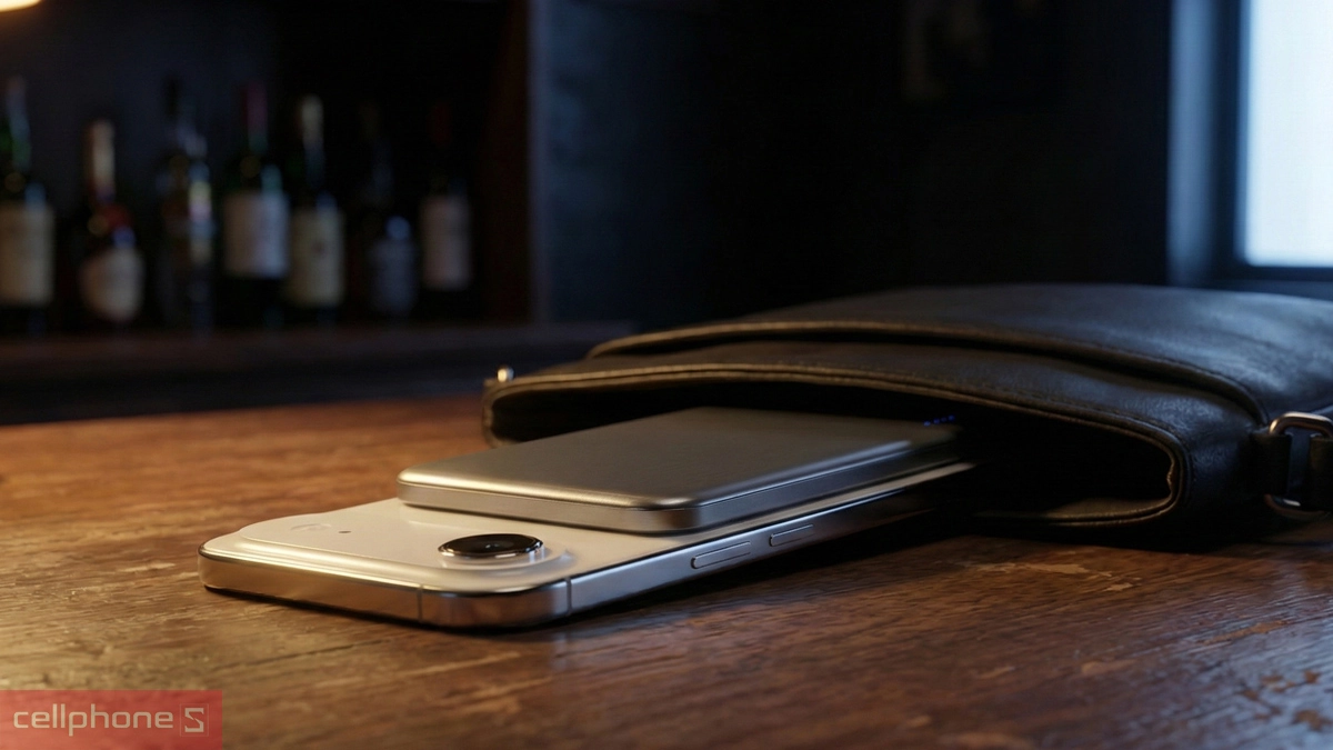 Dung lượng pin sạc dự phòng BMX Solid State Magnetic Air 5000mAh Qi2