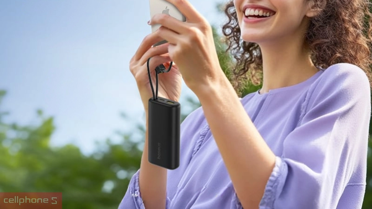 Công suất pin dự phòng Baseus Enerfill 10000mAh 67W tích hợp cáp đôi USB-C + màn hình FC41