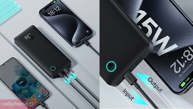 Thiết kế sạc dự phòng BASEUS Airpow Lite 10000mah 15W
