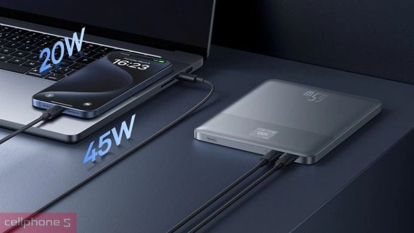 Công suất sạc dự phòng Baseus Blade2 màn hình số Intelligent Edition 12000mAh 65W
