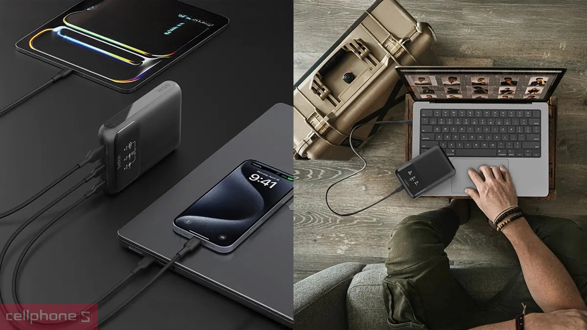 Thiết kế sạc dự phòng Belkin Polymer Pocket Power 20000mAh PD 65W