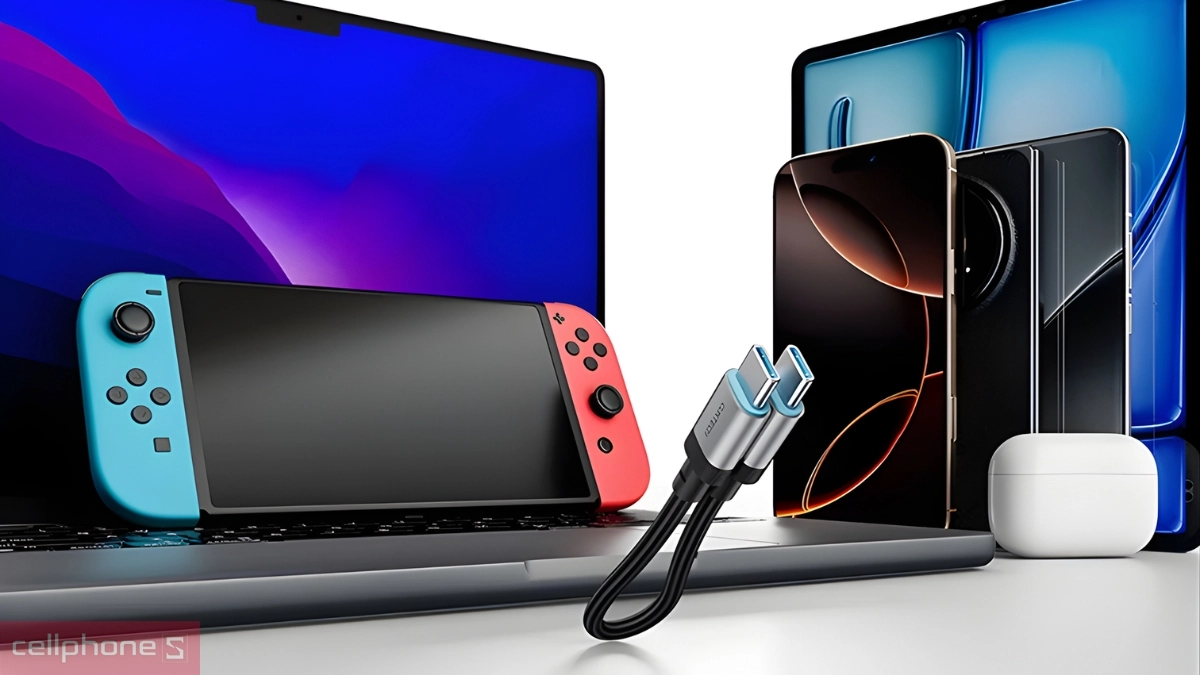 Thiết kế Cáp CUKTECH 6A Type-C to C 240W 0.15m CTC615S