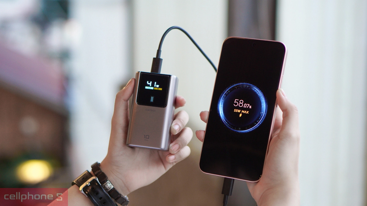 Pin dự phòng Cuktech 10 Mini 10000mAh 55W PB1055 – Sạc nhanh tiện lợi cho mọi thiết bị
