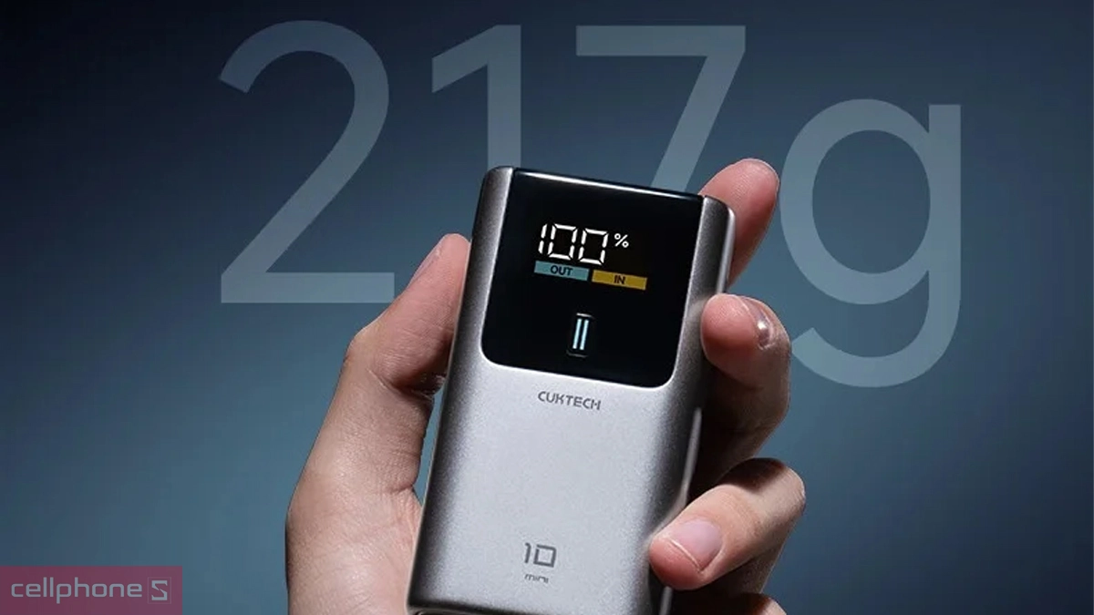 Pin dự phòng Cuktech 10 Mini 10000mAh 55W PB1055