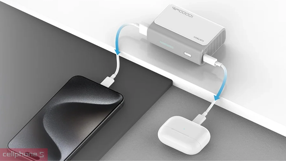 Pin sạc dự phòng Cuktech 1C1A 10000mAh 30W CP13 PB100 - Thiết kế gọn nhẹ, sạc nhanh