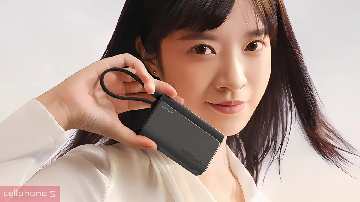 Pin dự phòng Cuktech CP133L 10000mAh 33W tích hợp cáp Type-C LPB100