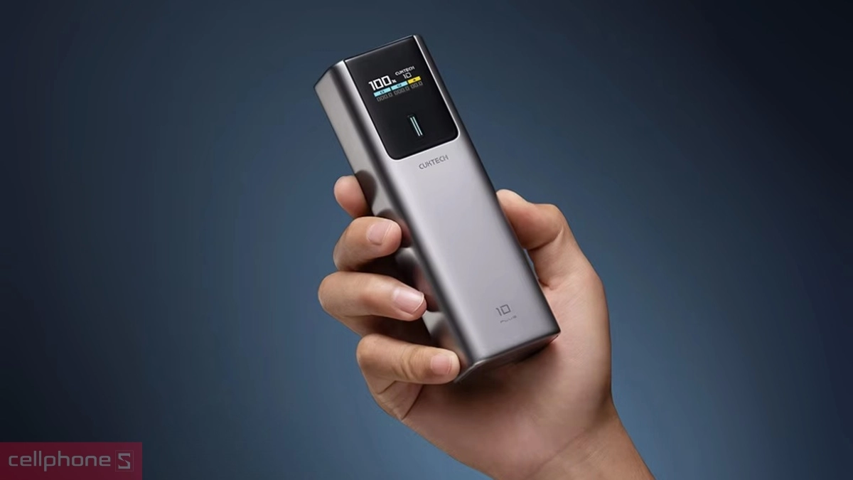 Pin sạc dự phòng Cuktech P Series No-10 Plus 2C1A 15000mAh 100W PB150P - Sạc nhanh, công suất mạnh mẽ
