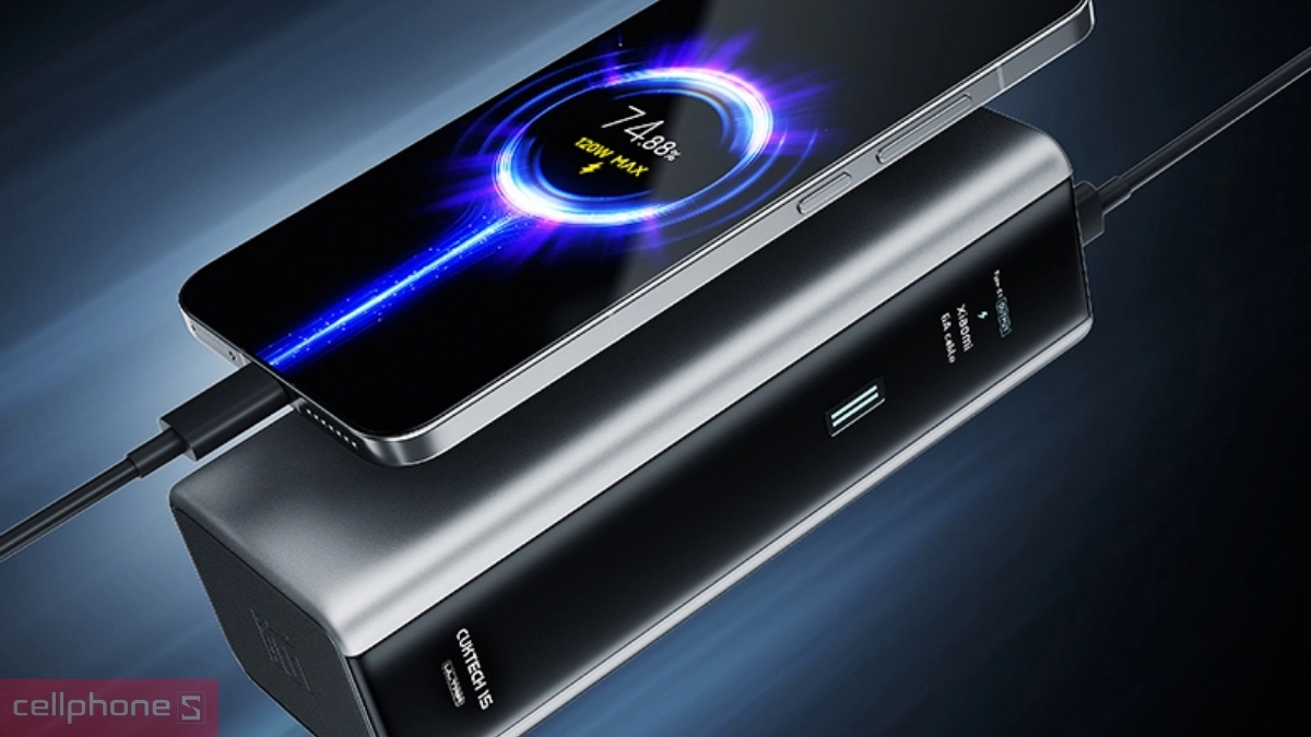 Pin sạc dự phòng Cuktech P+Series No.15 Ultra 2C1A 20000mAh 210W PB200U - Dung lượng lớn, công suất cao 