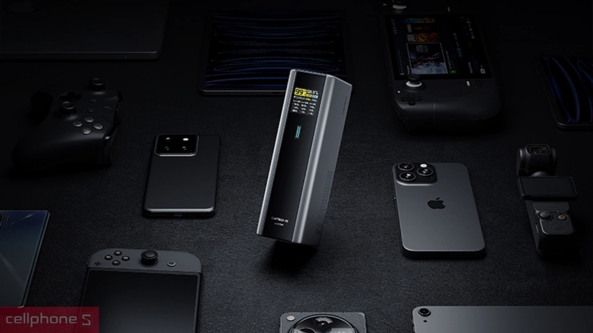 Pin sạc dự phòng Cuktech P+Series No.15 Ultra 2C1A 20000mAh 210W PB200U - Dung lượng lớn, công suất cao 