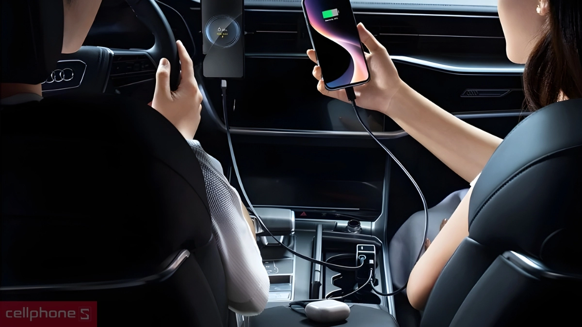 Sạc nhanh 100W sạc ô tô Cuktech 10 2C1A 100W cáp USB C CC903P