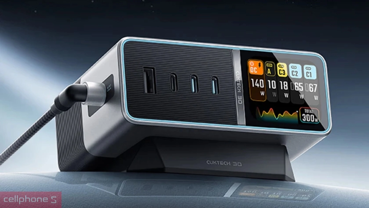 Trạm sạc Cuktech No.30 màn hình Ultra 3C1A 300W (CN) TA3005U