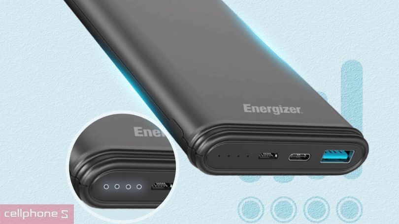 Pin sạc dự phòng Energizer 10000mAh/3.7V Li-Polymer UE10026WE - Giải pháp năng lượng dự trữ hiệu quả