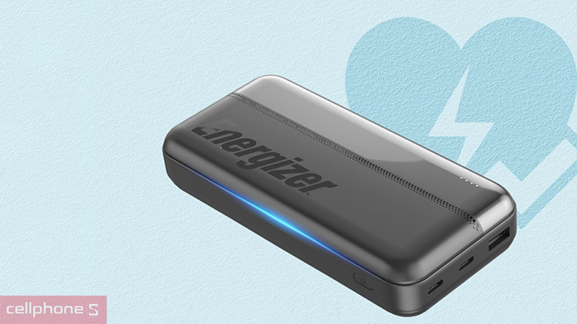 Thiết kế sạc dự phòng Energizer UE20050 20000mAh 3.7V Li-Polymer