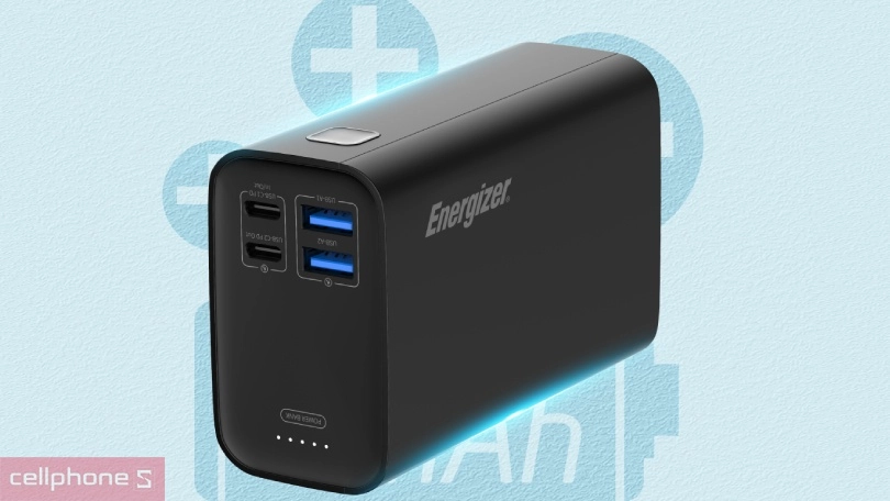 Thiết kế pin sạc dự phòng Energizer XP27001 27.000mAh /3.7V 65W