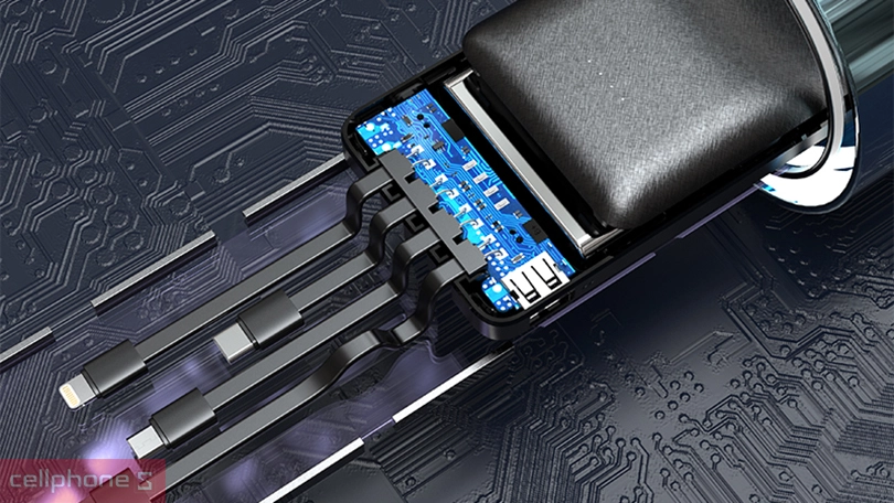 Đánh giá sạc dự phòng Golf 10.000mAh tích hợp dây L106