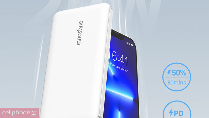 Sạc dự phòng Innostyle PowerMax 20W 10.000mAh IP20PD