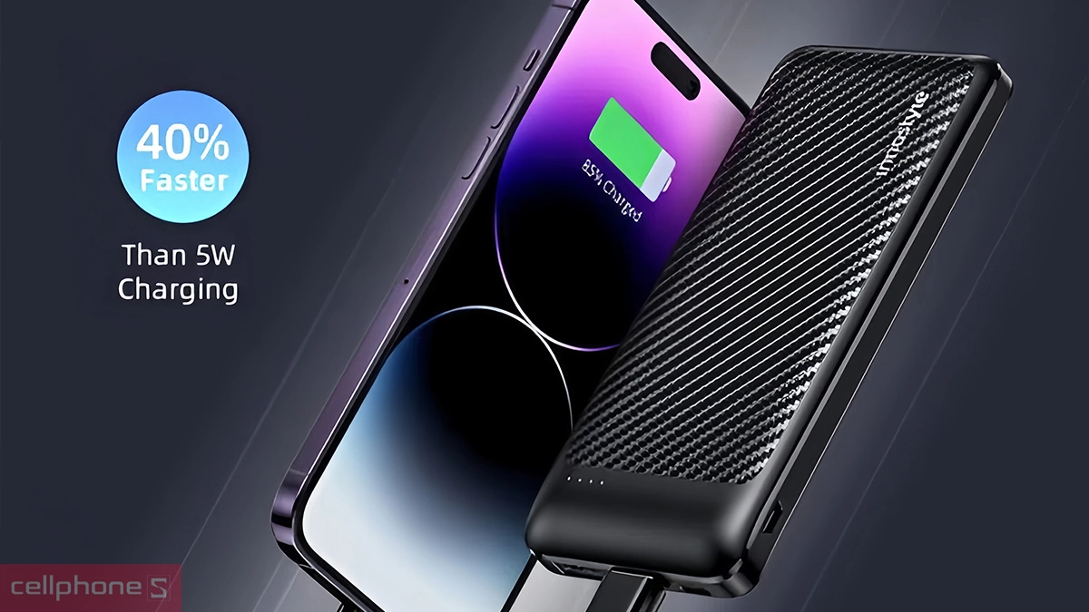 Pin sạc dự phòng Innostyle PowerSmart 10000mAh 12W IP12SA nhỏ gọn, tiện lợi