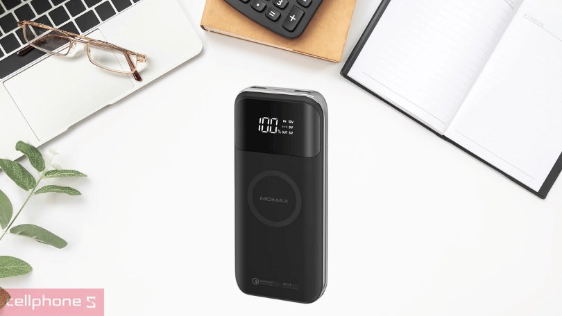 Pin sạc dự phòng không dây Momax Q.POWER Air 2 10.000 mAh - Trang bị 2 cổng sạc USB-A