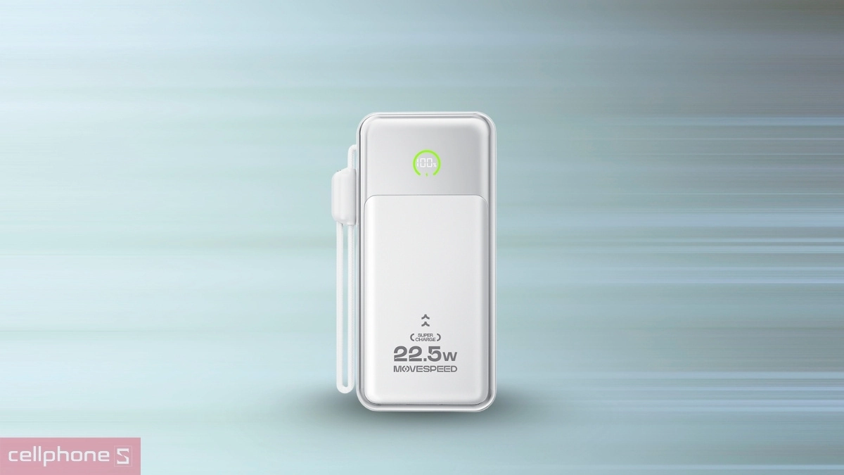Thiết kế sạc dự phòng Movespeed 10000mAh 22.5W USB-C MSP19