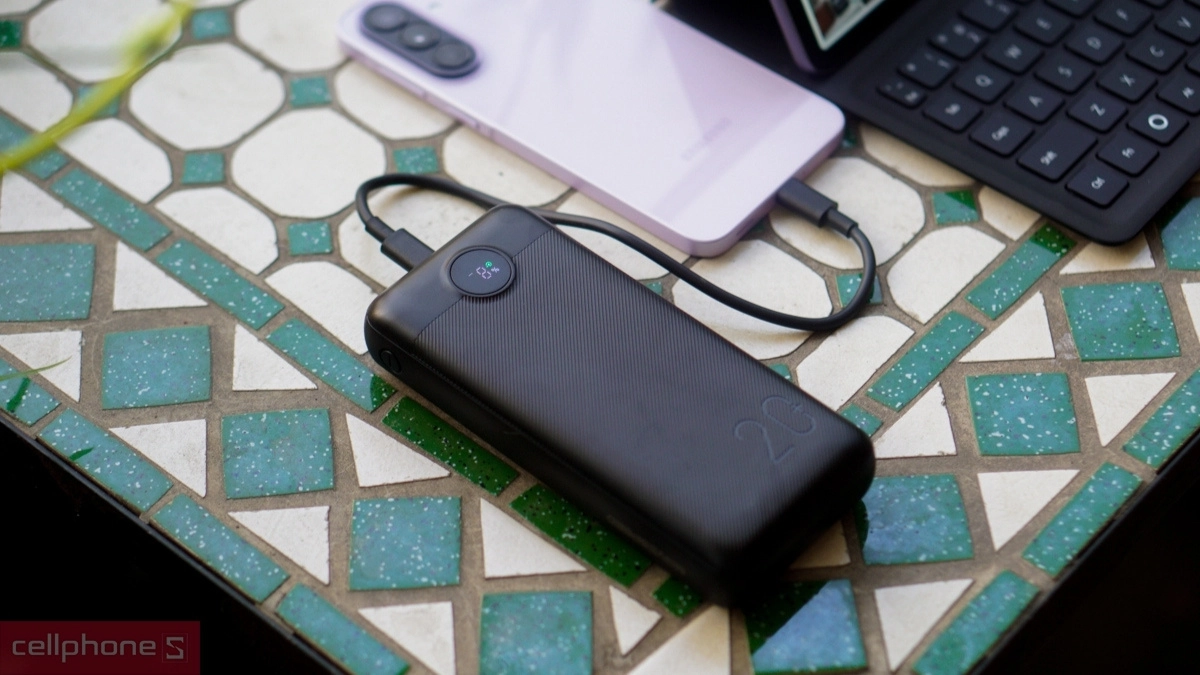 Dung lượng pin sạc dự phòng MoveSpeed 20000mAh 22.5W PB07 có màn hình