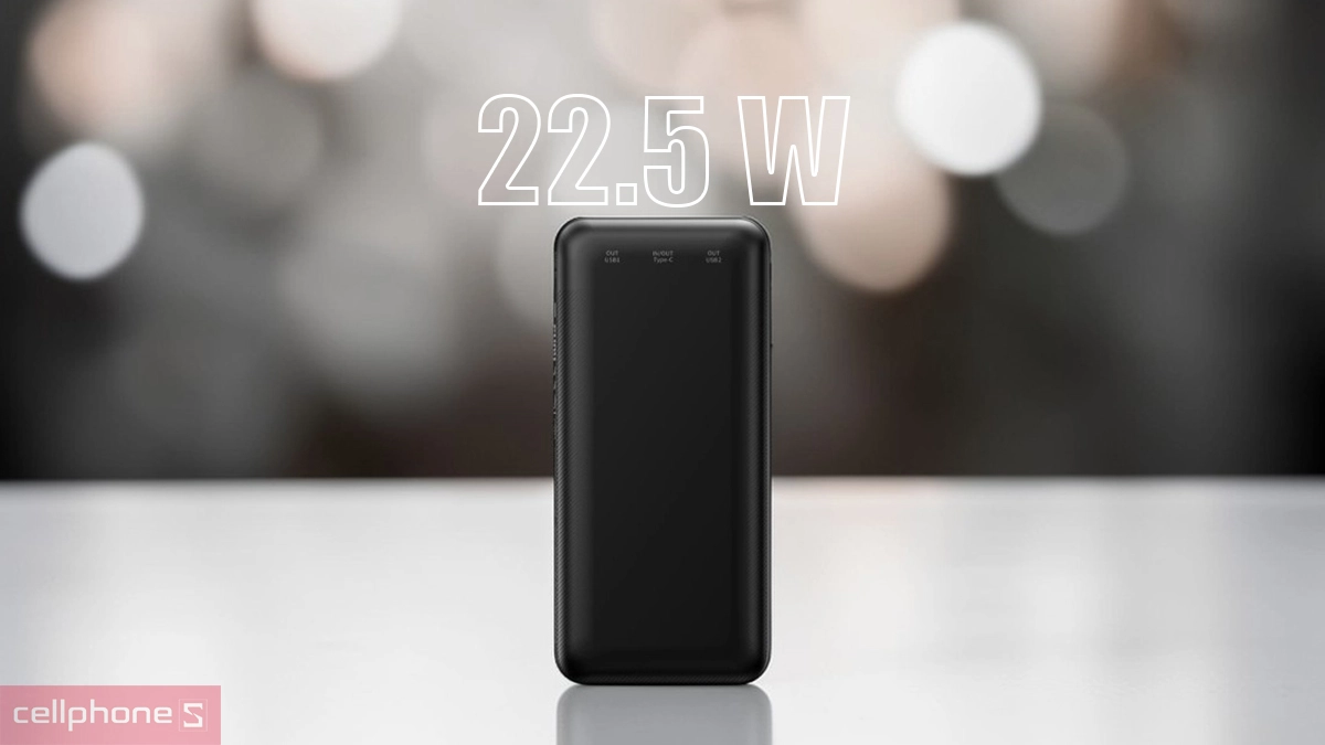 Hệ thống cổng sạc pin sạc dự phòng MoveSpeed 20000mAh 22.5W PB07 có màn hình