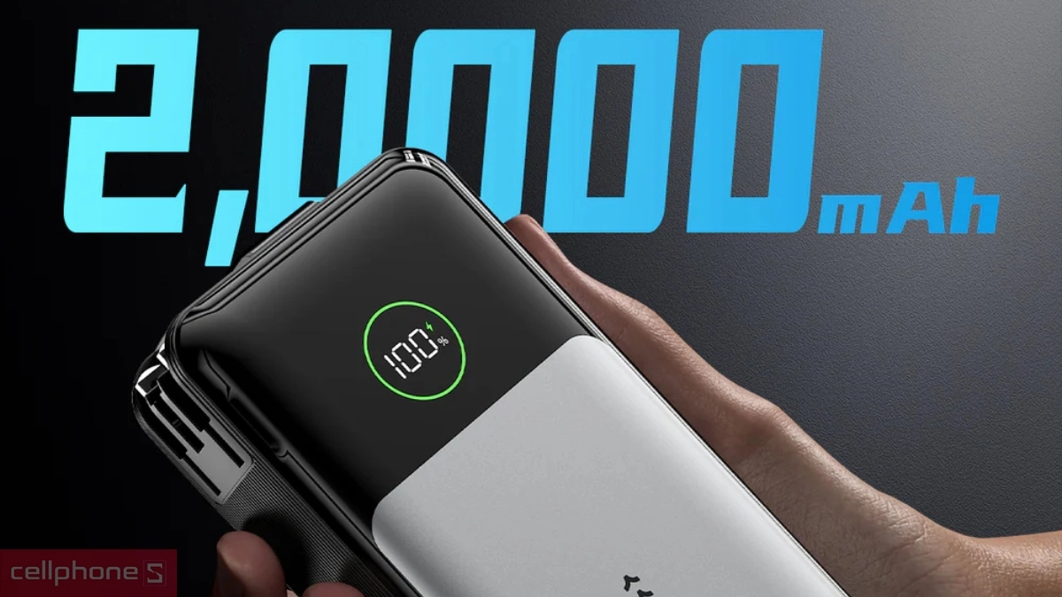 Công suất pin sạc dự phòng Movespeed 20000mAh 65W 1A1C MSP14