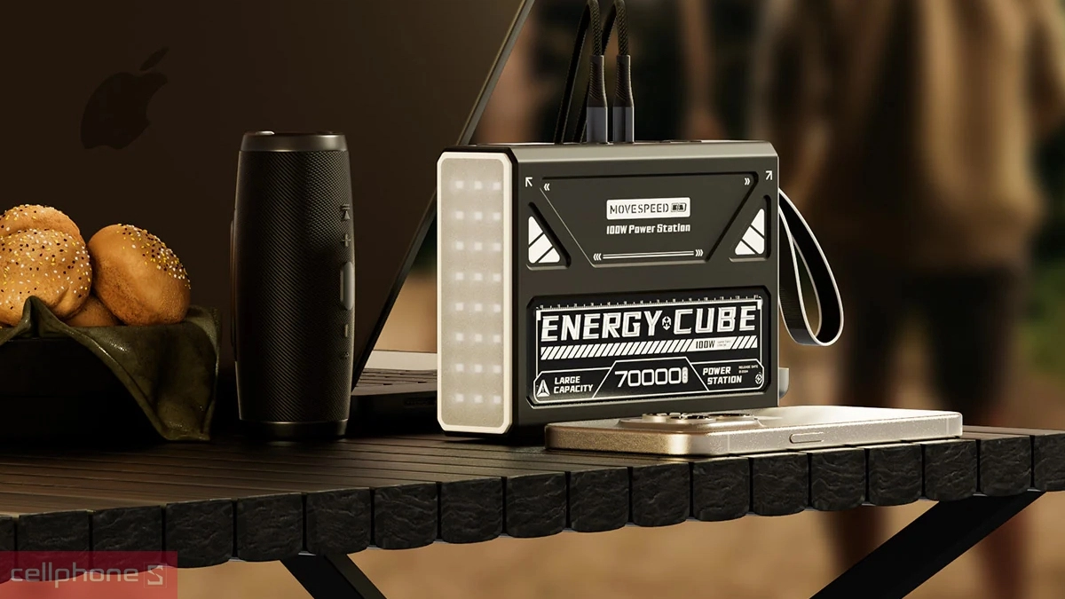 Số cổng sạc, công suất sạc của pin sạc dự phòng MOVESPEED 70000mAh 100W Z70Pro