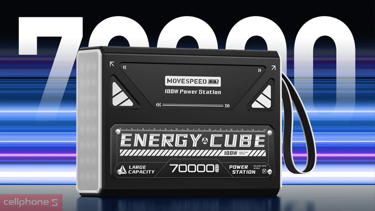 Dung lượng pin sạc dự phòng MoveSpeed 70000mAh 145W 2C2A Z70Promax