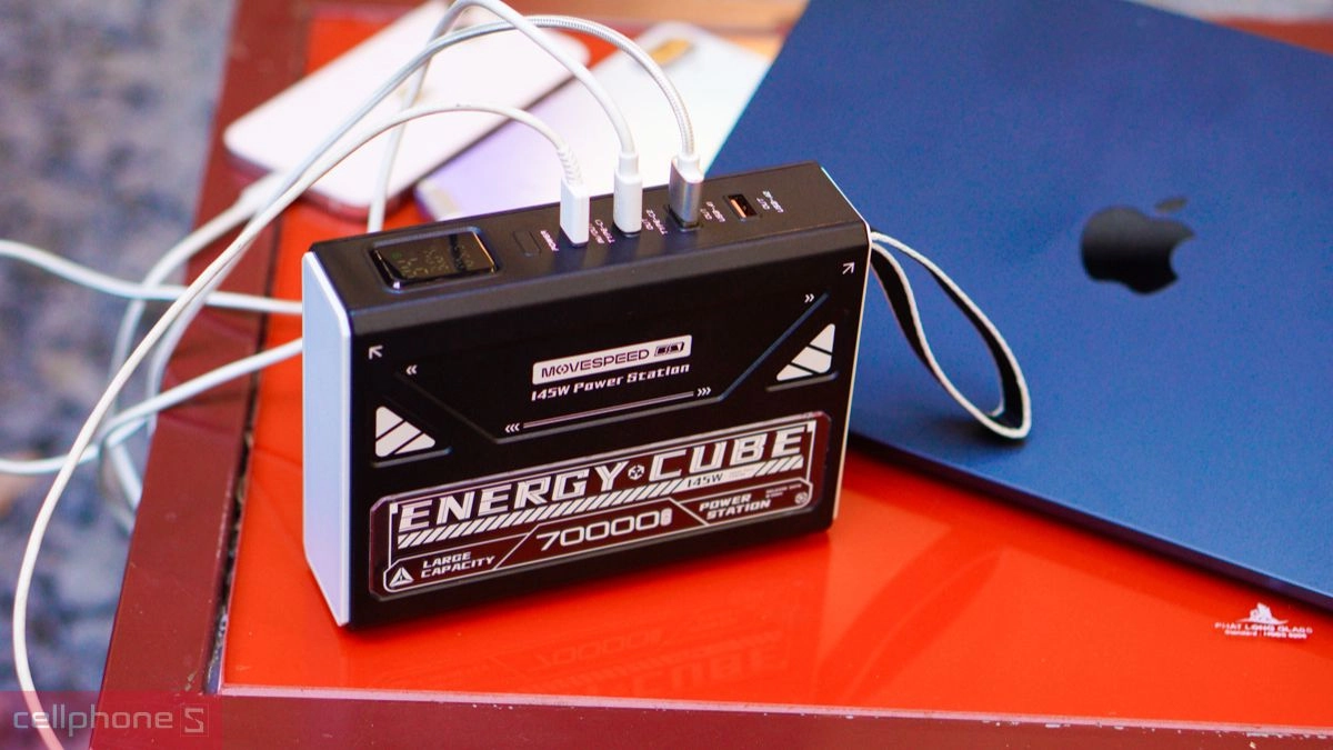 Công suất sạc pin sạc dự phòng MoveSpeed 70000mAh 145W 2C2A Z70Promax
