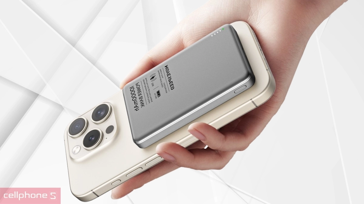 Khả năng hỗ trợ sạc linh hoạt của pin sạc dự phòng MoveSpeed Magnetic Ultra Slim 10000mAh 20W S10