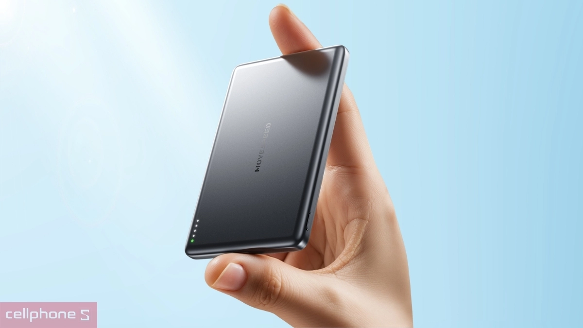 Dung lượng pin sạc dự phòng MoveSpeed Magnetic Ultra Slim 5000mAh 20W S05