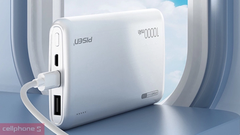 Thiết kế sạc dự phòng Pisen 10W 10.000mAh D094