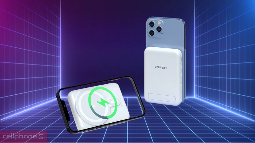 Pin sạc dự phòng Pisen Powermag 20W 10.000mAh PD238C - Dung lượng lớn, sạc nhanh chóng