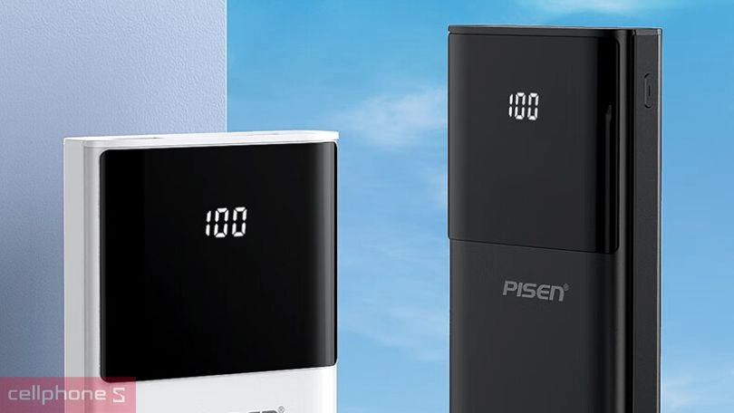 Thiết kế pin sạc dự phòng Pisen LED Power Station D33 10000mAh