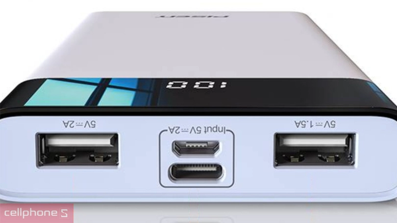 Số lượng cổng sạc, tốc độ sạc của pin sạc dự phòng Pisen Mr White Power Station D322 10500mAh 10W