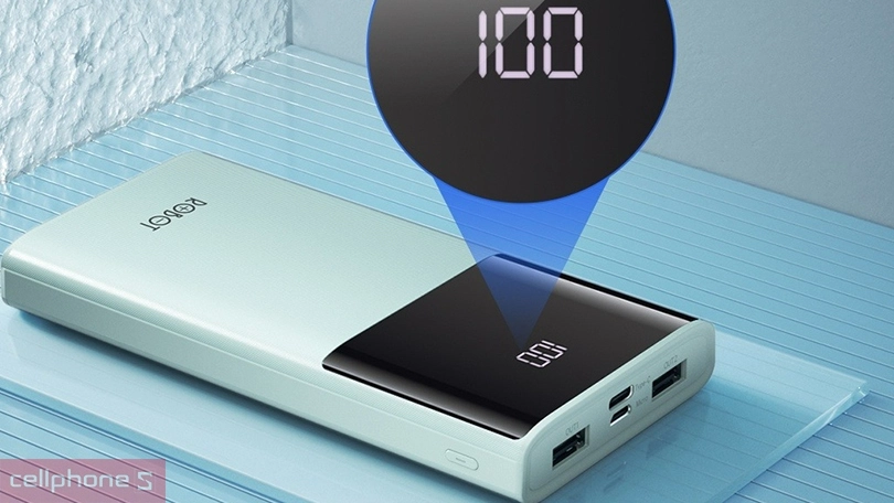 Thiết kế pin dự phòng Robot 10000 mAh 10.5W RT180