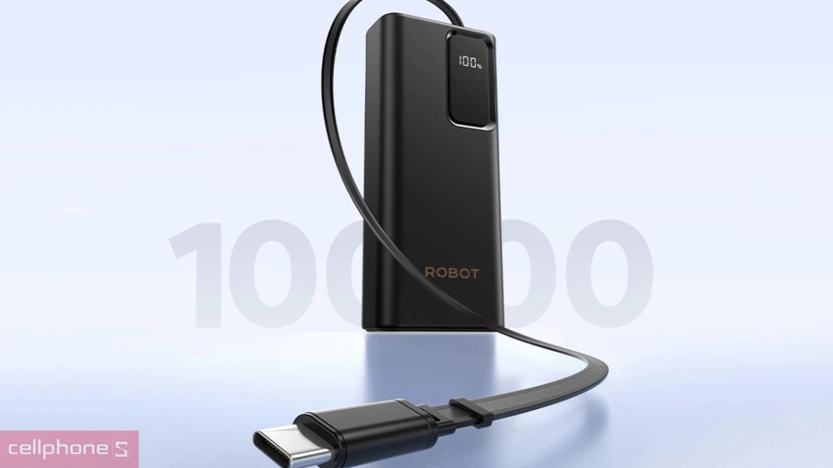 Dung lượng pin sạc dự phòng Robot 1C 10000mAh 22.5W RT19