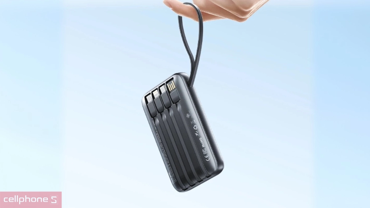 Thiết kế, số lượng cổng sạc của pin sạc dự phòng Robot 1C2A 20000mAh RT26