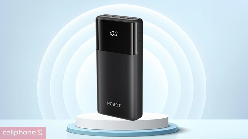 Dung lượng và cổng sạc đầu ra của pin sạc dự phòng Robot MH LED RT22S 20.000mAh 15W