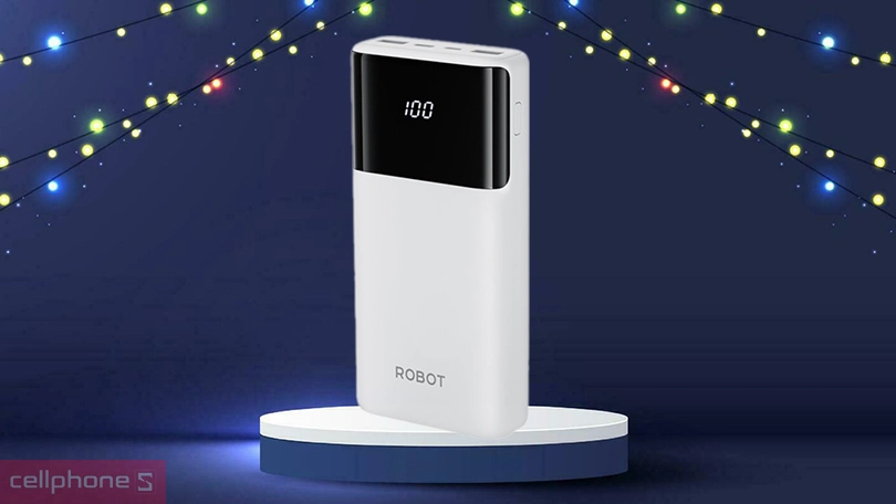 Thiết kế pin sạc dự phòng Robot MH LED RT22S 20.000mAh 15W