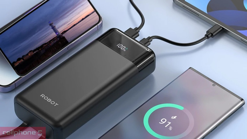 Dung lượng pin sạc dự phòng ROBOT RT25 20000mAh 22.5W